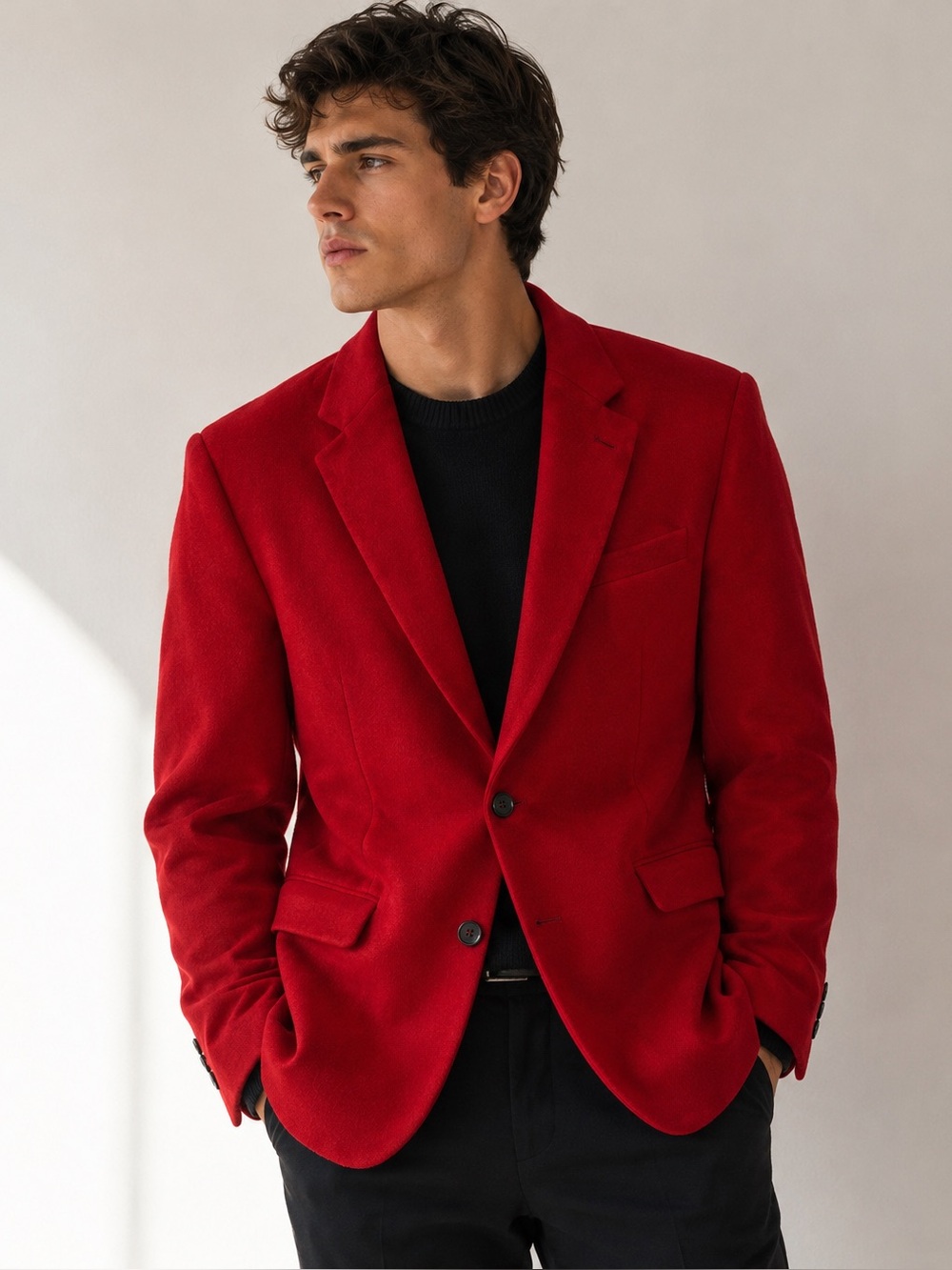 Jos. A. Bank 100% Camel Hair Red Blazer Sport Coat 41R Luxe Classic Holiday Prep
